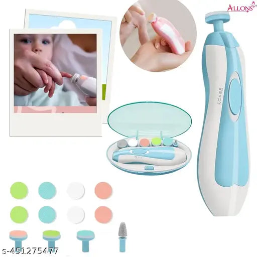 Baby Electric Nail Trimmer for New Born Baby with 6 Grinding Heads Automatic Kids Nail Grinder Set Safe Nail Trimmer Kit for Kids